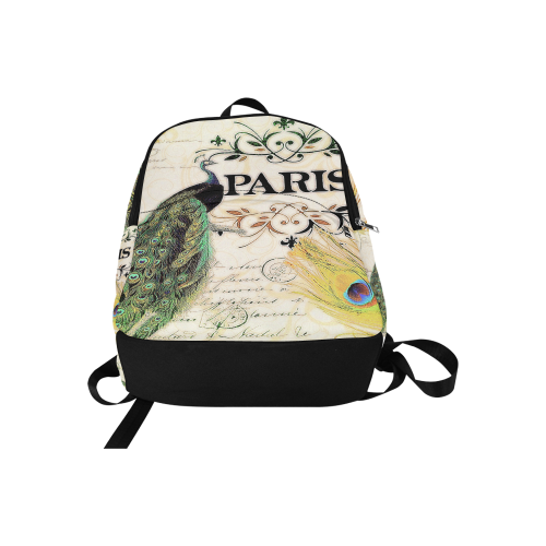 Paris Peacock Fabric Backpack for Adult (Model 1659)