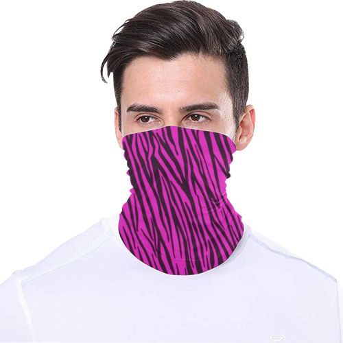 Pink Zebra Stripes Headwear Multifunctional Headwear
