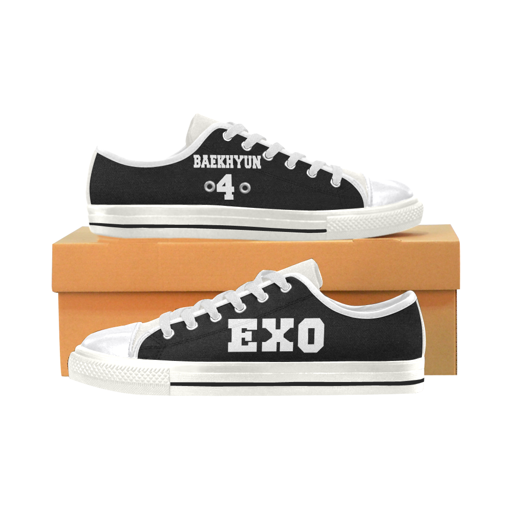 Baekhyun Women's Classic Canvas Shoes (Model 018)