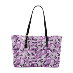 Woodland Pink Purple Camouflage Euramerican Tote Bag/Large (Model 1656)