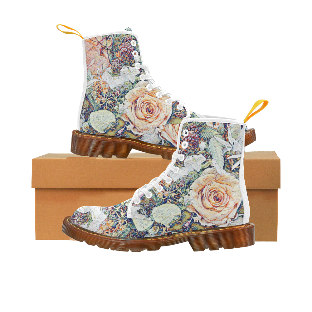 Impression Floral 10191 by JamColors Martin Boots For Women Model 1203H
