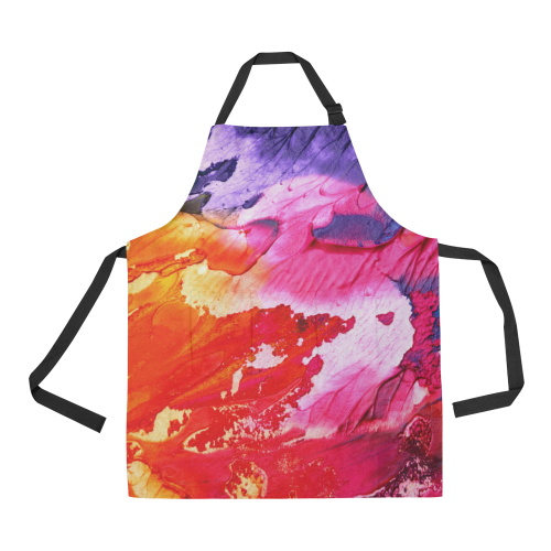 Red purple paint All Over Print Apron