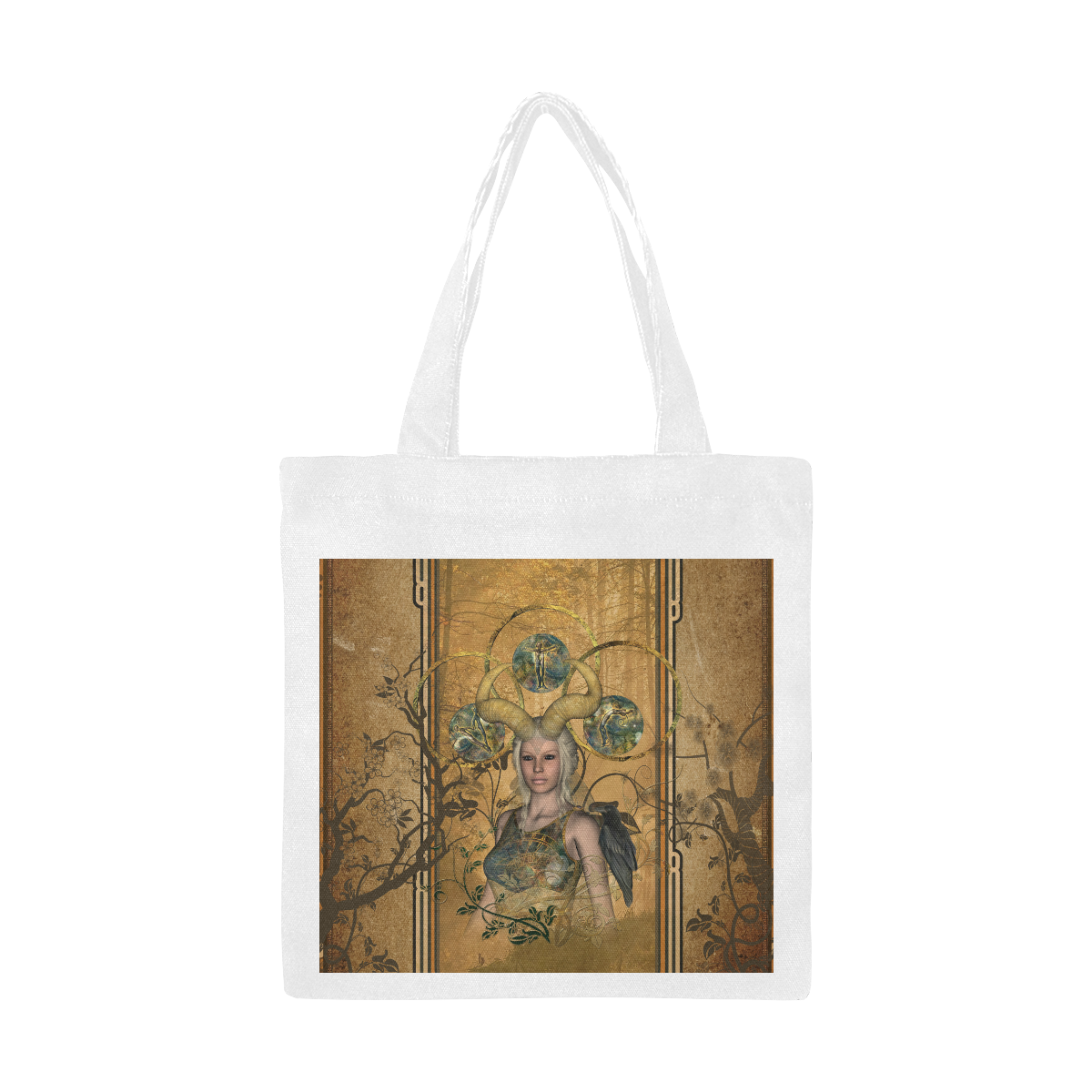 Wonderful dark fairy Canvas Tote Bag/Small (Model 1700)