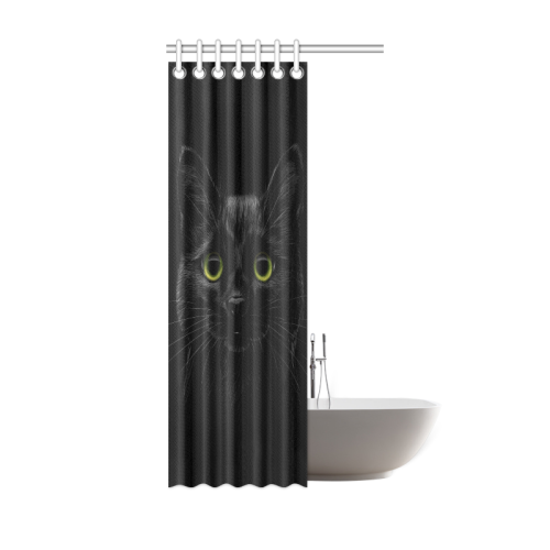 Black Cat Shower Curtain 36"x72"