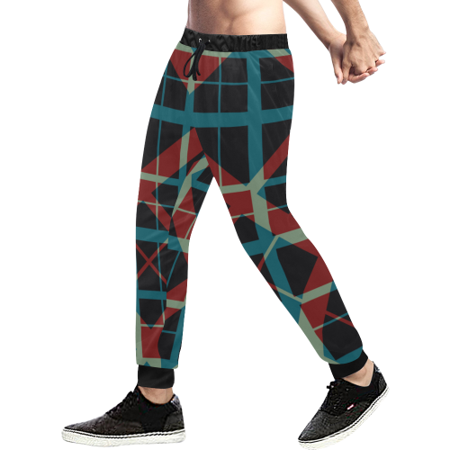 Classic style plaid pattern design Men's All Over Print Sweatpants (Model L11)