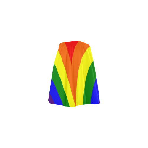 Rainbow Flag (Gay Pride - LGBTQIA+) Mini Skating Skirt (Model D36)