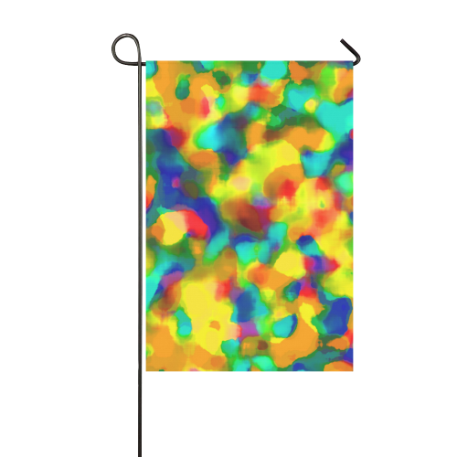 Colorful watercolors texture Garden Flag 12‘’x18‘’（Without Flagpole）