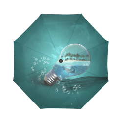 Awesome light bulb with island Auto-Foldable Umbrella (Model U04)