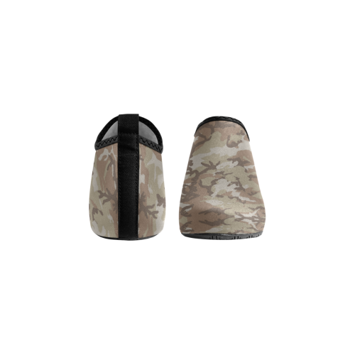 Woodland Desert Brown Camouflage Women's Slip-On Water Shoes (Model 056)