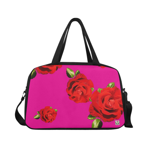 Fairlings Delight's Floral Luxury Collection- Red Rose Fitness Handbag 53086a5 Fitness Handbag (Model 1671)