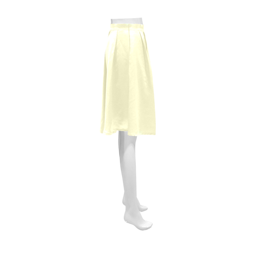 color lemon chiffon Athena Women's Short Skirt (Model D15)
