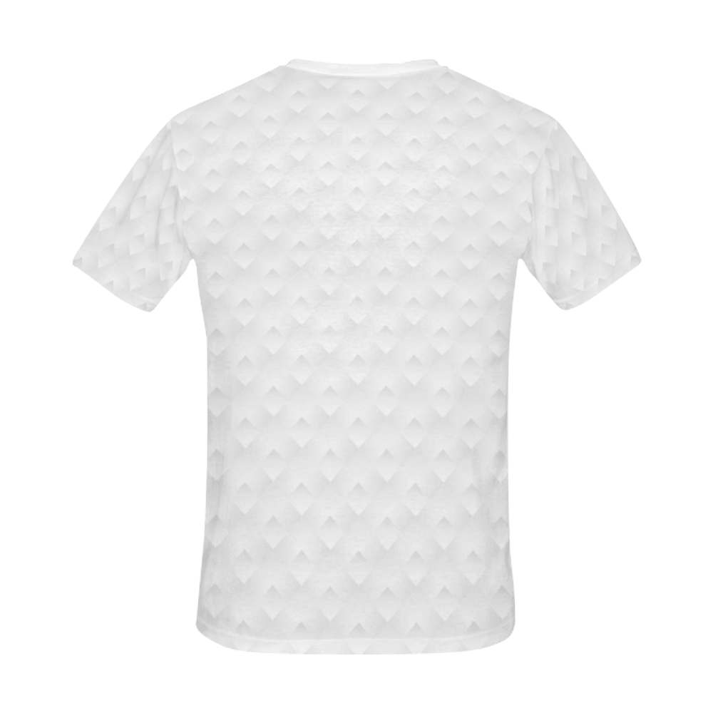 White Rombus Pattern All Over Print T-Shirt for Men/Large Size (USA Size) Model T40)