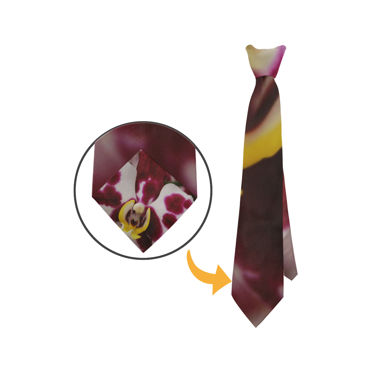 rorschach orchid Custom Peekaboo Tie with Hidden Picture