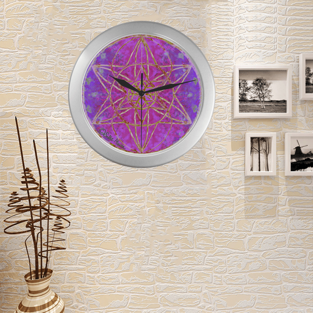 sitrehaim-kafui 8 Silver Color Wall Clock