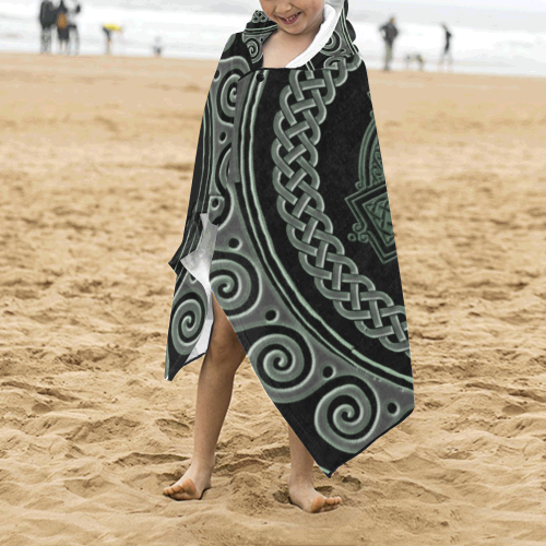 Awesome Celtic Cross Kids' Hooded Bath Towels