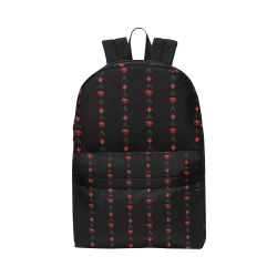Black and Red Casino Poker Card Shapes Unisex Classic Backpack (Model 1673)