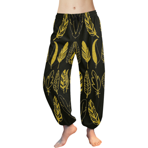 Golden Feather Women's All Over Print Harem Pants (Model L18)