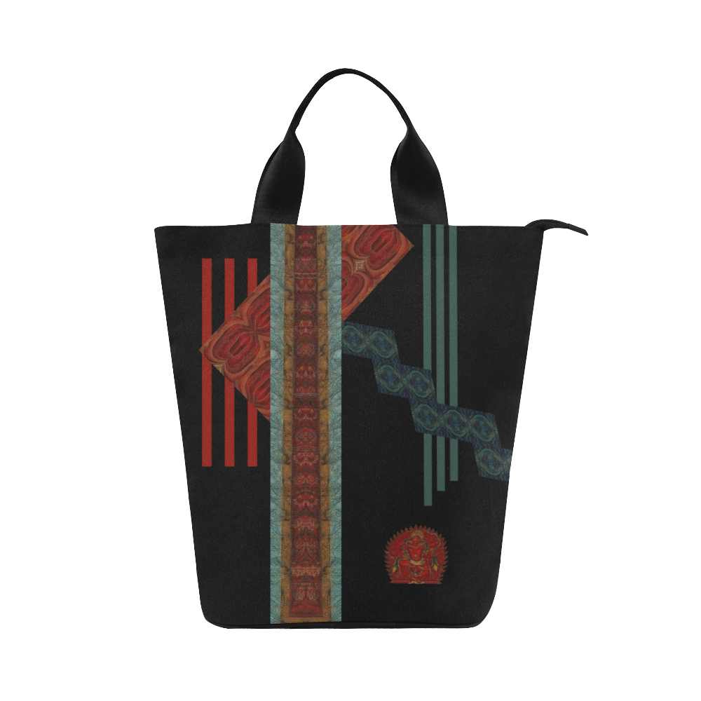 Kurukulla by Vaatekaappi Nylon Lunch Tote Bag (Model 1670)