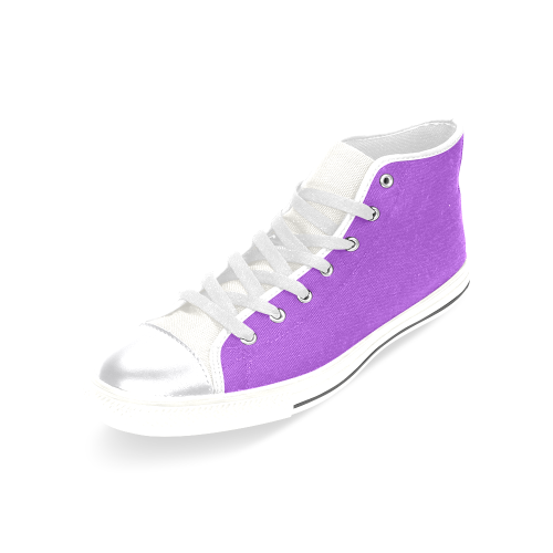 color dark orchid Women's Classic High Top Canvas Shoes (Model 017)