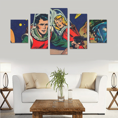 Battle in Space Canvas Print Sets B (No Frame)