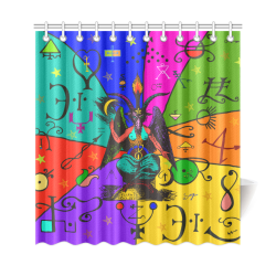 Awesome Baphomet Popart Shower Curtain 69"x72"