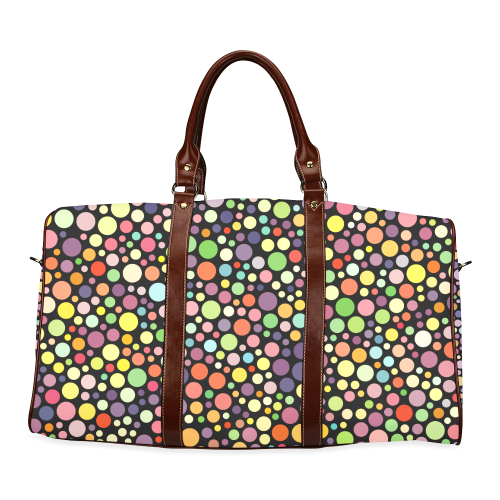 Colorful dot pattern Waterproof Travel Bag/Small (Model 1639)