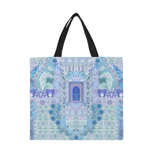 fiesta blue All Over Print Canvas Tote Bag/Large (Model 1699)