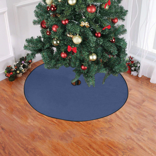 color Delft blue Christmas Tree Skirt 47" x 47"