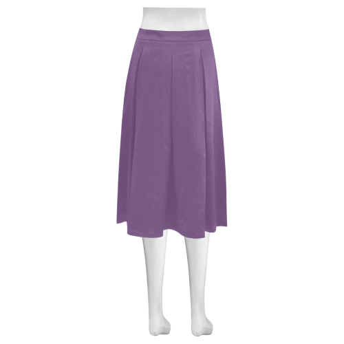 color purple 3515U Mnemosyne Women's Crepe Skirt (Model D16)