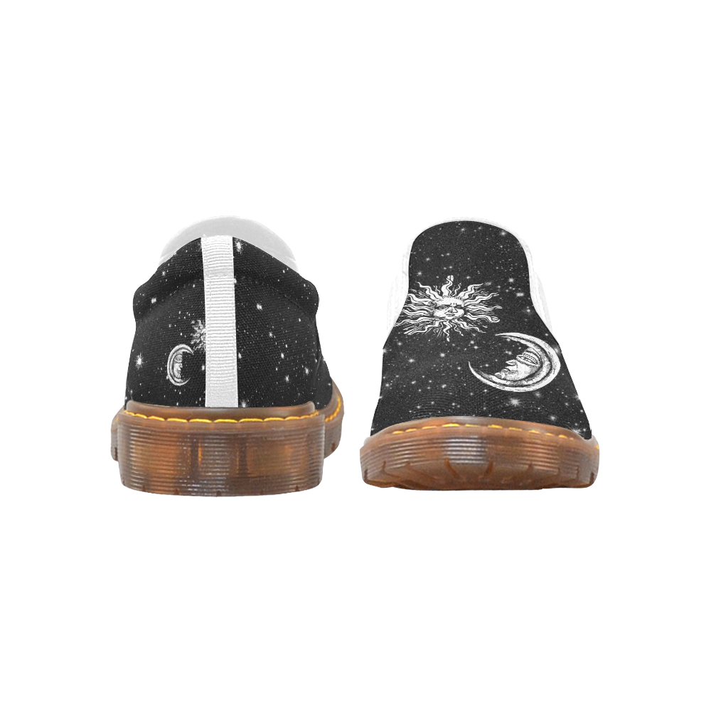 Mystic Stars, Moon and Sun Martin Women's Slip-On Loafer (Model 12031)