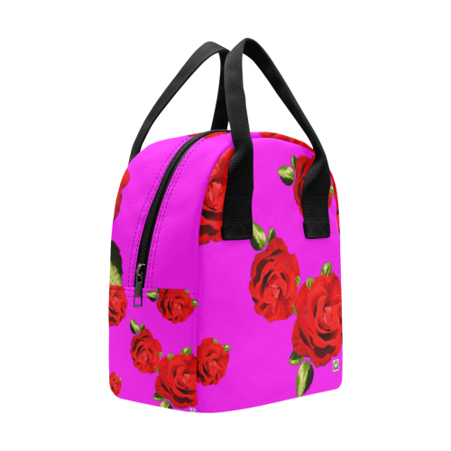 Fairlings Delight's Floral Luxury Collection- Red Rose Zipper Lunch Bag 53086b12 Zipper Lunch Bag (Model 1689)