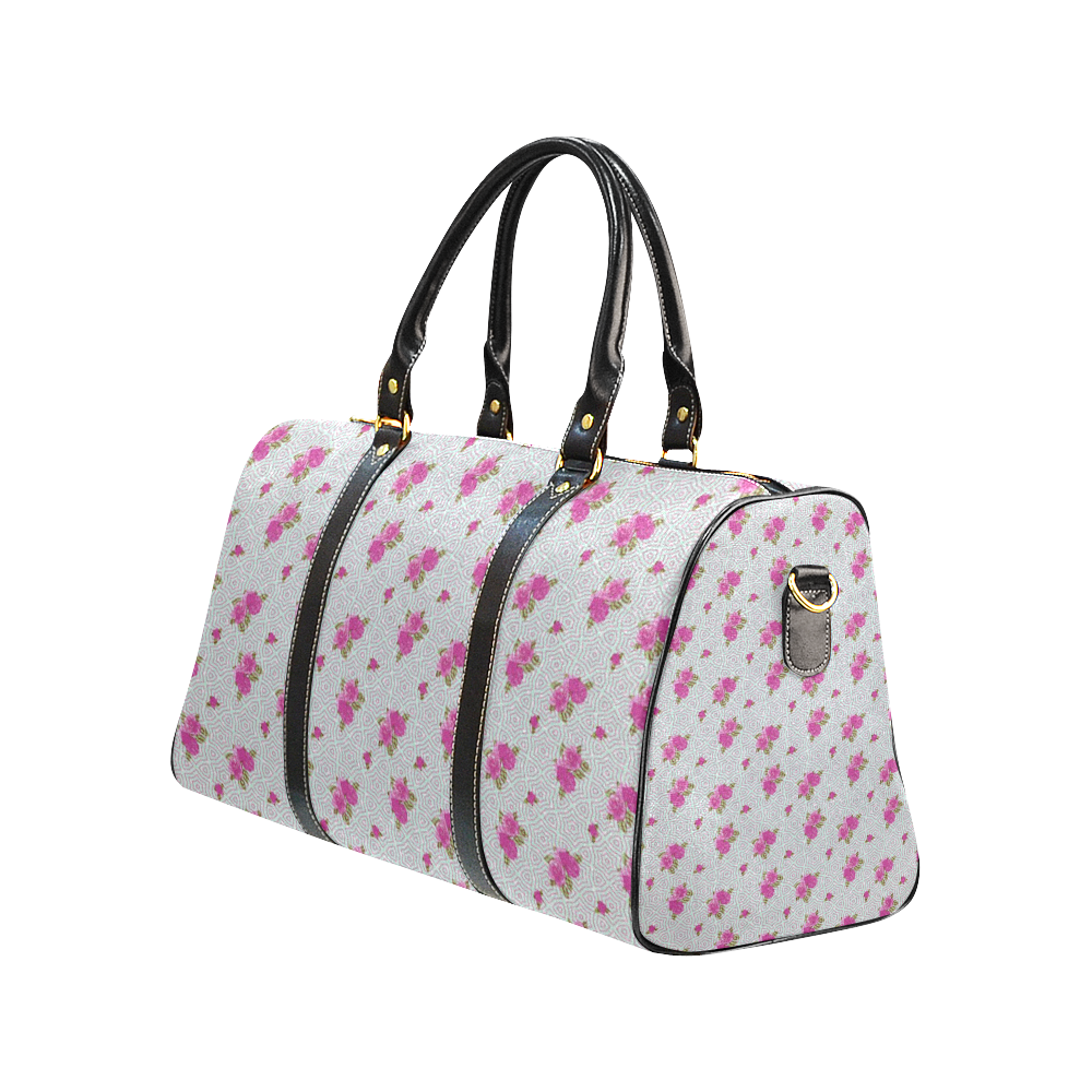 Roses and Pattern 1B by JamColors New Waterproof Travel Bag/Small (Model 1639)