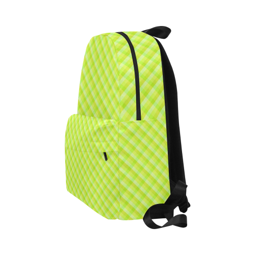 Yellow and green plaid pattern Unisex Classic Backpack (Model 1673)