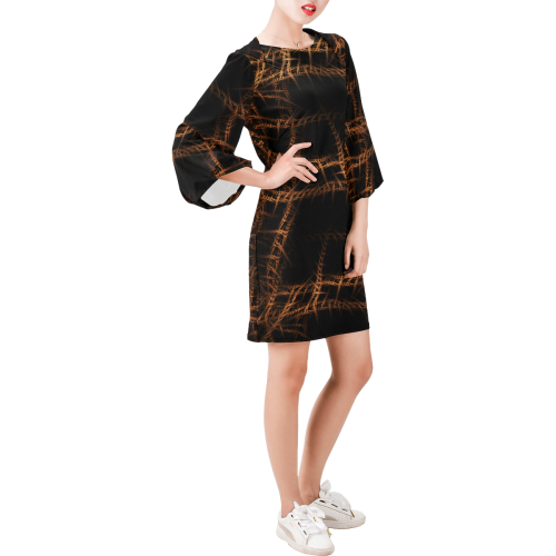 Trapped Bell Sleeve Dress (Model D52)