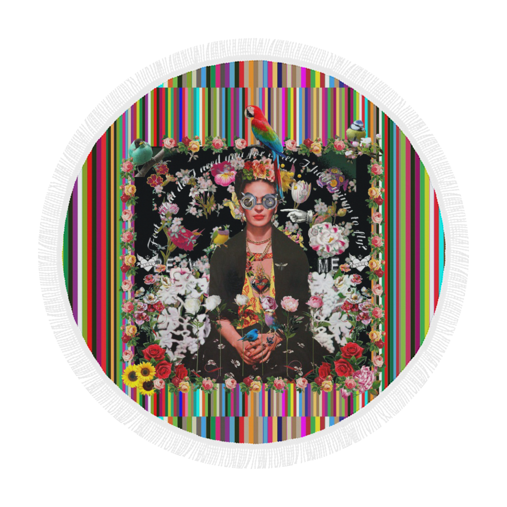 Frida Incognito Circular Beach Shawl 59"x 59"