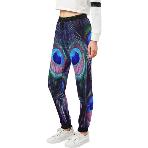 Peacock Feather Unisex All Over Print Sweatpants (Model L11)