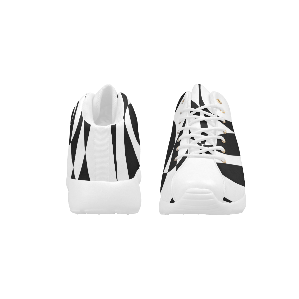 Black and White Retro Abstract by ArtformDesigns Men's Basketball Training Shoes (Model 47502)