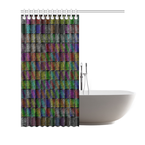 Ripped SpaceTime Stripes Collection Shower Curtain 72"x72"