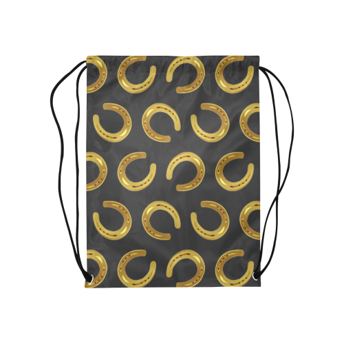 Golden horseshoe Medium Drawstring Bag Model 1604 (Twin Sides) 13.8"(W) * 18.1"(H)