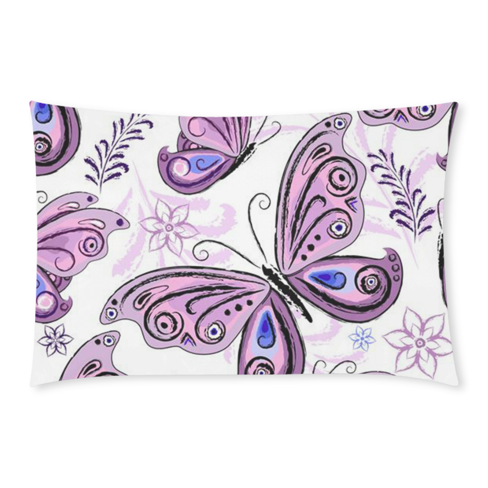 Colorful Butterflies and Flowers V12 3-Piece Bedding Set