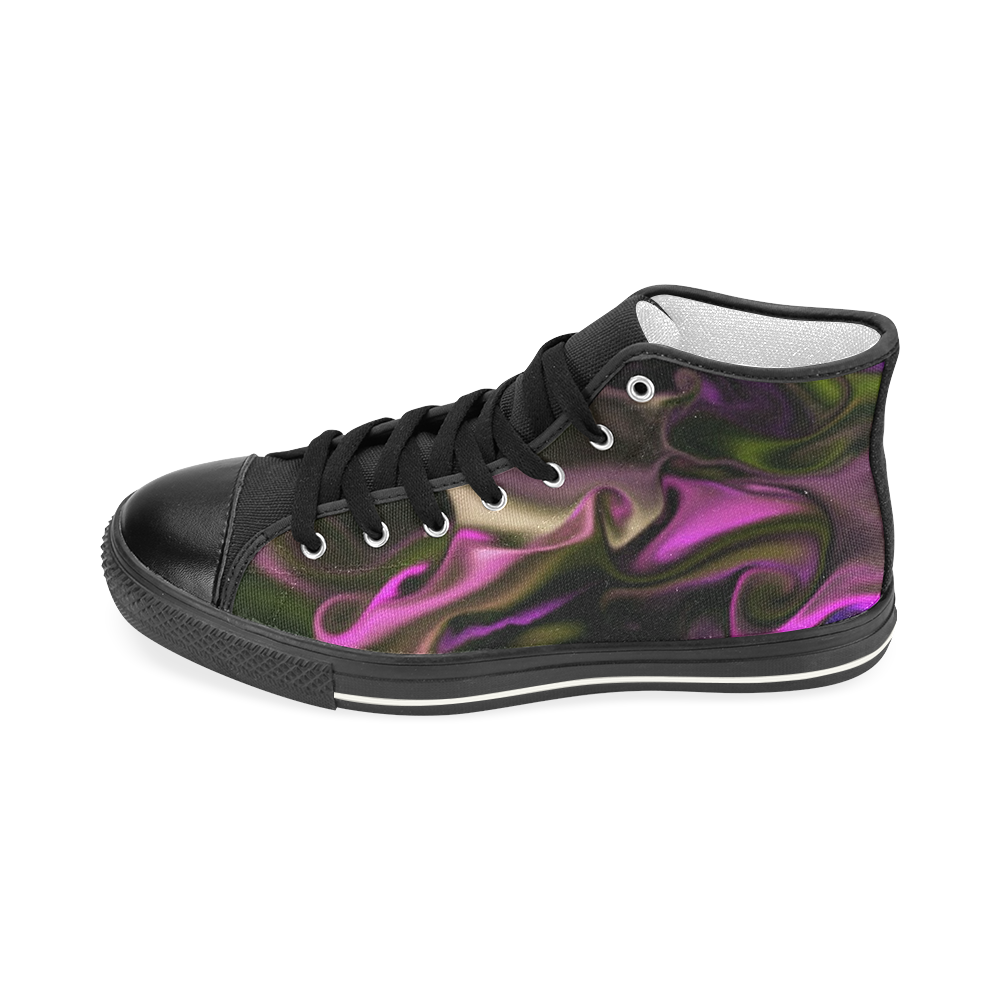 Smoke the purple haze waves Created by FlipStylez Designs Men’s Classic High Top Canvas Shoes (Model 017)