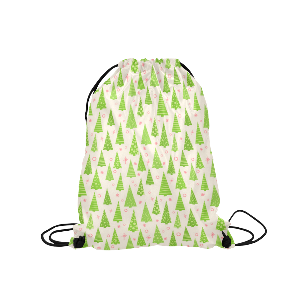 Christmas Trees Forest Medium Drawstring Bag Model 1604 (Twin Sides) 13.8"(W) * 18.1"(H)