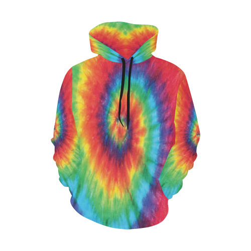 tyedye-red All Over Print Hoodie for Men (USA Size) (Model H13)