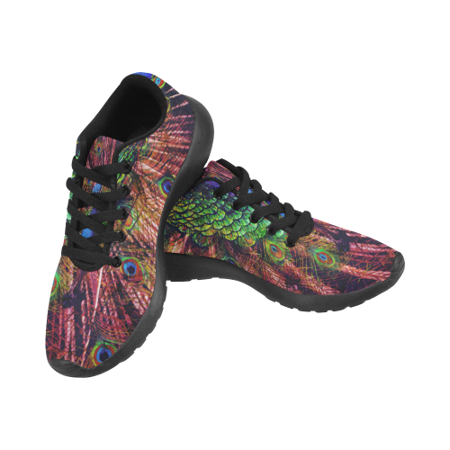 Impressionist Peacock Kid's Running Shoes (Model 020)