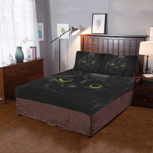 Black Cat 3-Piece Bedding Set