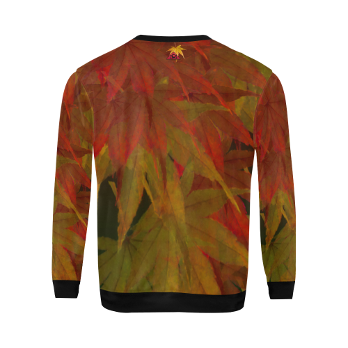 Japan Maple Autumn All Over Print Crewneck Sweatshirt for Men/Large (Model H18)