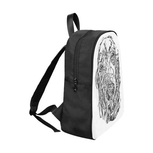 Jazz dog love digital art Fabric School Backpack (Model 1682) (Large)