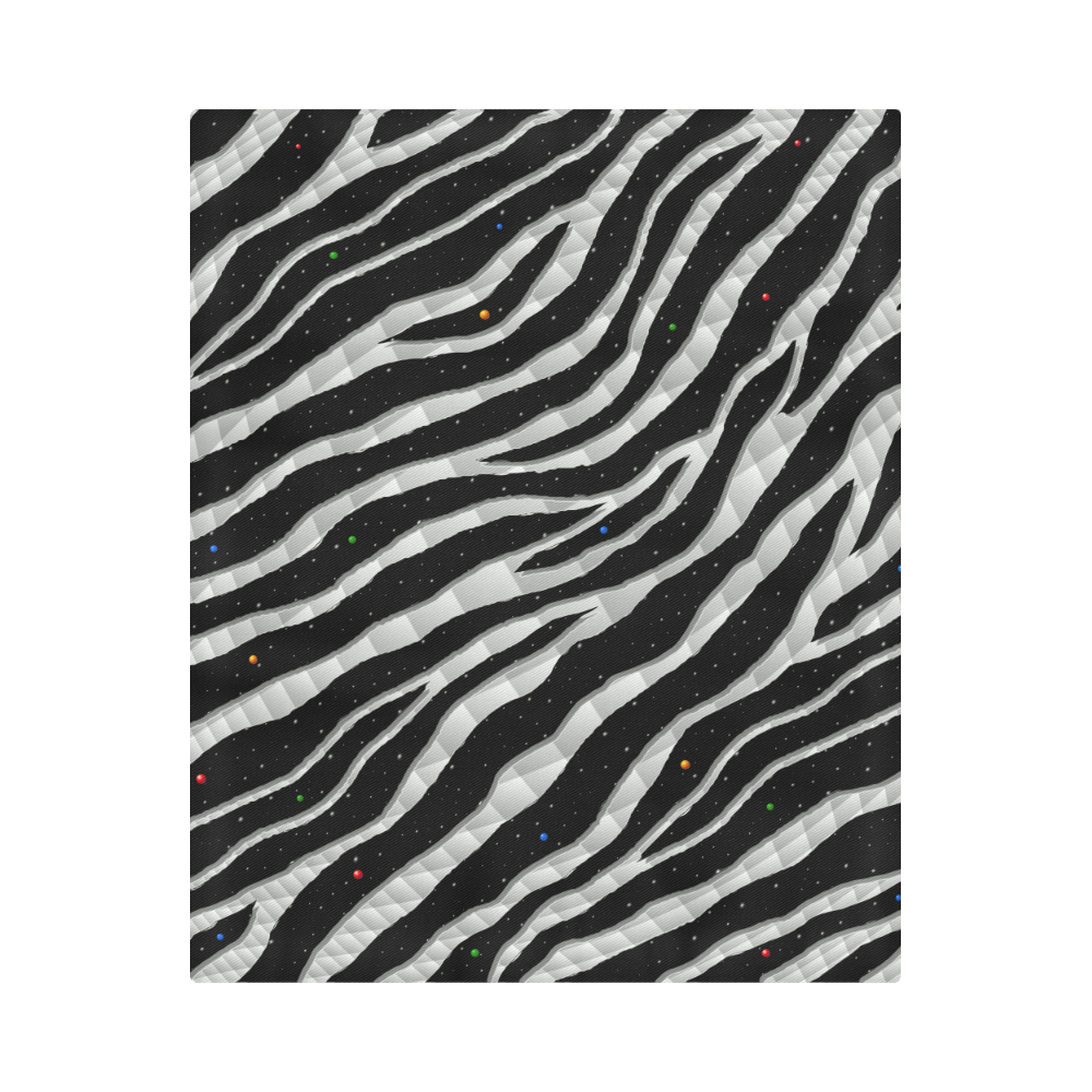 Ripped SpaceTime Stripes - White Duvet Cover 86"x70" ( All-over-print)