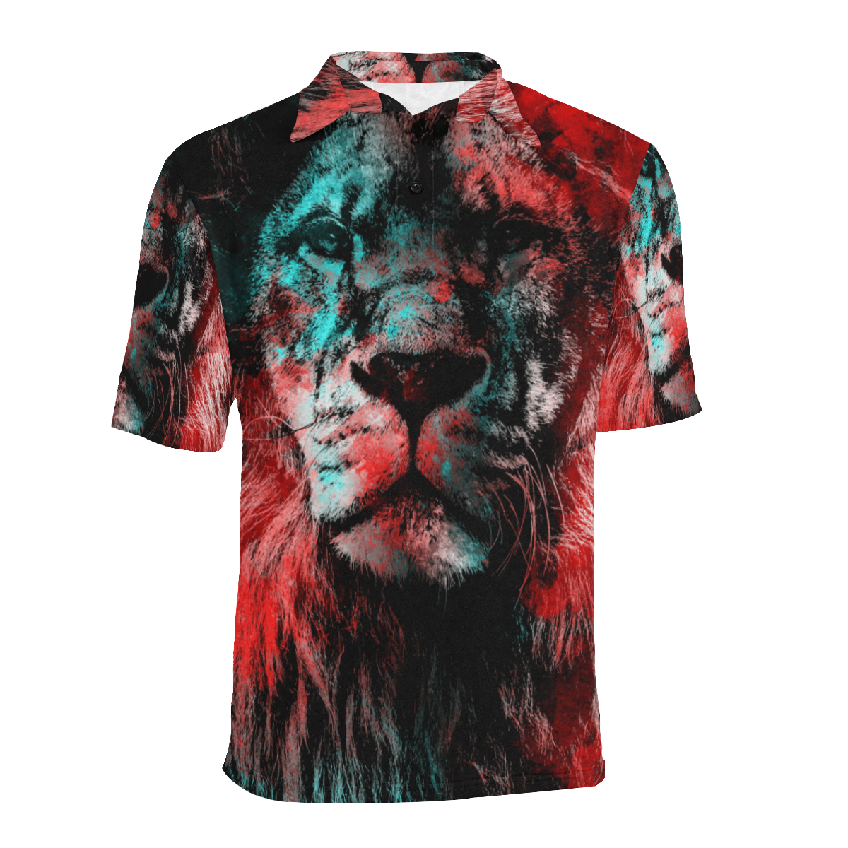 lion jbjart #lion Men's All Over Print Polo Shirt (Model T55)