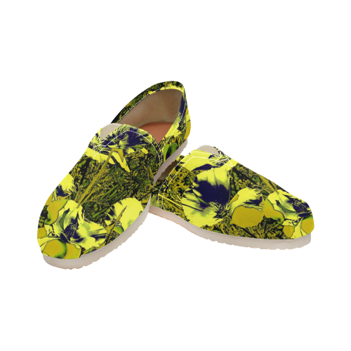 Amazing glowing flowers 2C by JamColors Women's Classic Canvas Slip-On (Model 1206)
